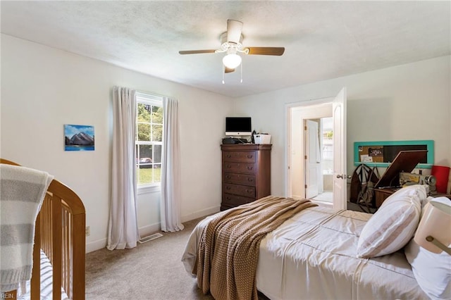 55 Brogden Ln, Hampton, VA 23666 - bedroom with light colored carpet and a ceiling fan