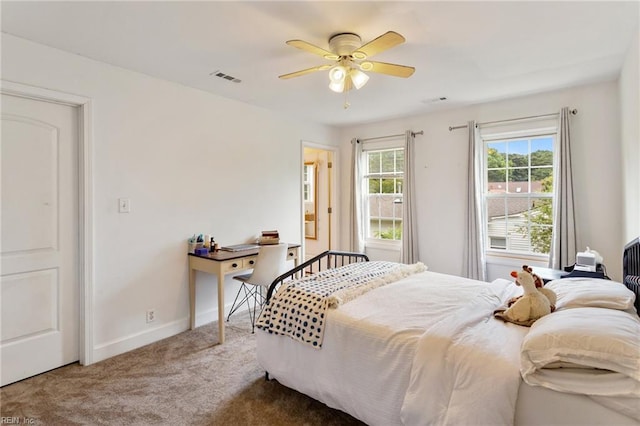 55 Brogden Ln, Hampton, VA 23666 - carpeted bedroom featuring baseboards and ceiling fan