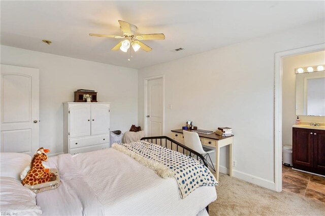 55 Brogden Ln, Hampton, VA 23666 - bedroom featuring light carpet and ensuite bathroom