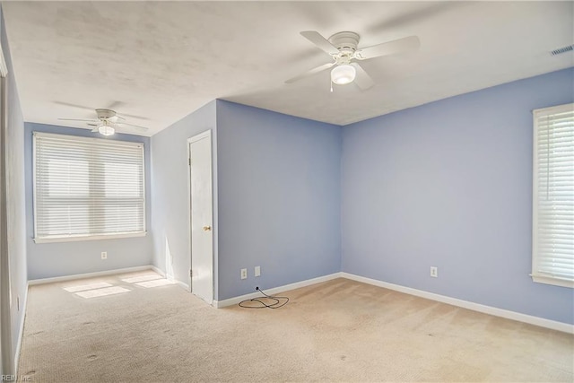 832 Doe Run Dr, Chesapeake, VA 23322 - carpeted empty room featuring ceiling fan and plenty of natural light