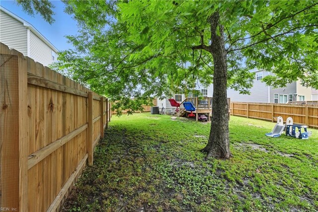 321 Pinner St, Suffolk, VA 23434 - fenced backyard with a deck