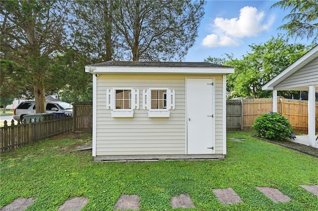 9001 Tidewater Dr, Norfolk, VA 23503 - view of shed featuring a fenced backyard