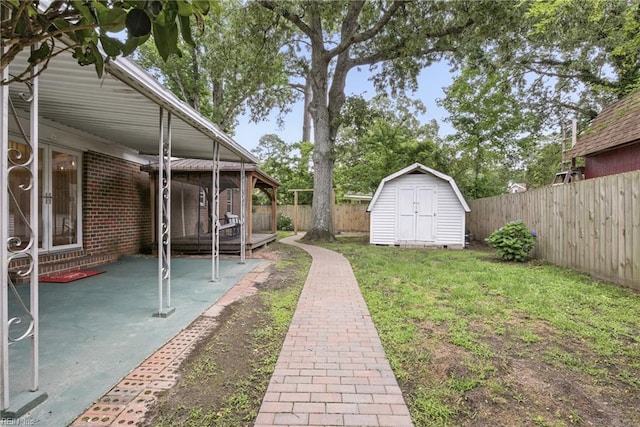 2400 Deerfield Cres, Chesapeake, VA 23321 - fenced backyard featuring a patio and a shed