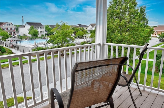 524 Robert Frost Rd, Chesapeake, VA 23323 - balcony featuring a residential view and view of pool area