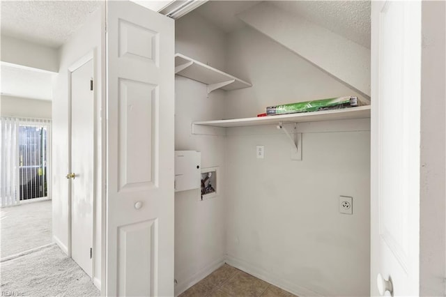 900 Monarch Dr, Virginia Beach, VA 23462 - washroom featuring hookup for a washing machine, a textured ceiling, and tile patterned flooring