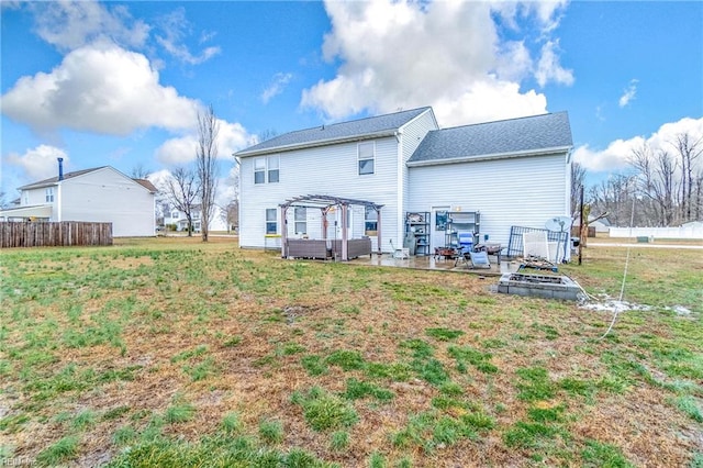 141 Long Pine Rd, South Mills, NC 27976 - rear view of house with a patio area and a pergola