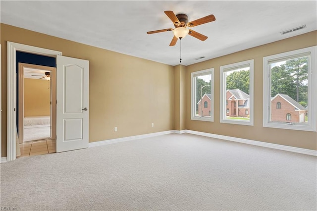1207 Masers Row, Chesapeake, VA 23320 - spare room with ceiling fan, carpet flooring, and healthy amount of natural light