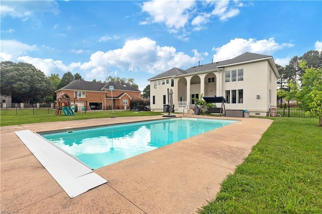 1207 Masers Row, Chesapeake, VA 23320 - view of swimming pool with a patio area and a playground