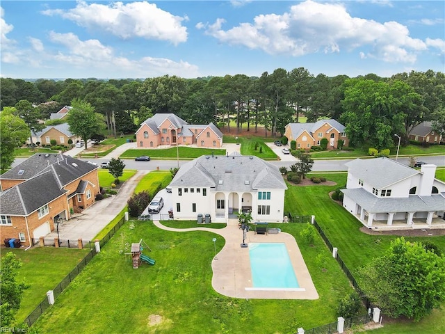 1207 Masers Row, Chesapeake, VA 23320 - aerial view of residential area featuring a pool area
