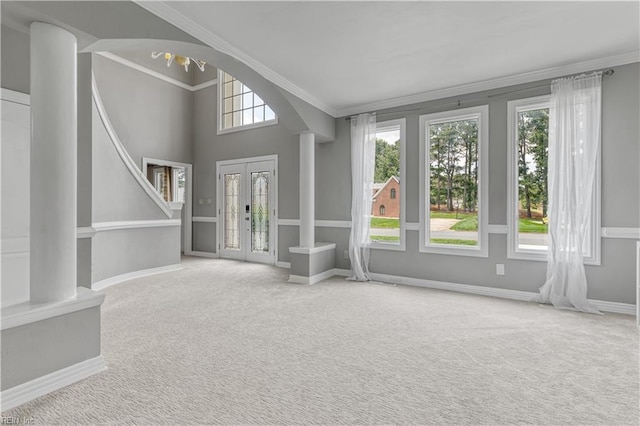 1207 Masers Row, Chesapeake, VA 23320 - entryway with ornamental molding and carpet flooring