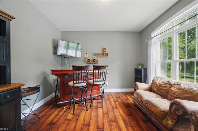 2316 Holland Rd, Virginia Beach, VA 23453 - dining area featuring a bar and dark wood finished floors