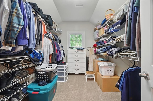 2316 Holland Rd, Virginia Beach, VA 23453 - walk in closet featuring carpet and lofted ceiling