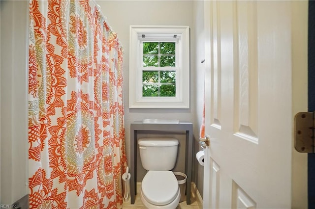 2316 Holland Rd, Virginia Beach, VA 23453 - bathroom featuring toilet and a shower with curtain
