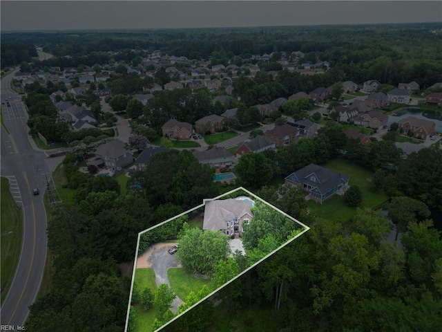 2316 Holland Rd, Virginia Beach, VA 23453 - aerial view of residential area with property parcel outlined