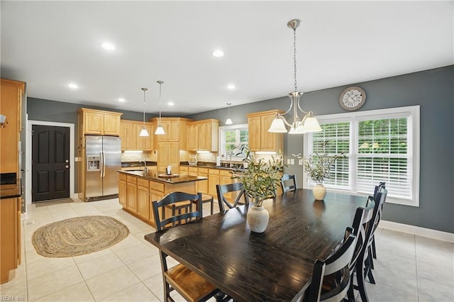 2316 Holland Rd, Virginia Beach, VA 23453 - dining room with light tile patterned floors and recessed lighting