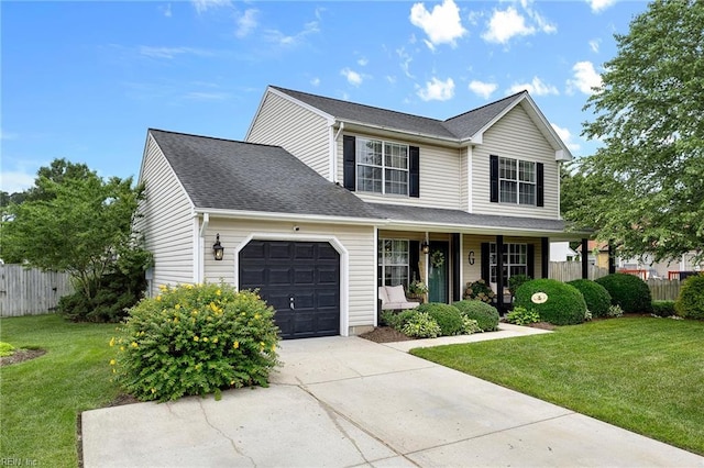 1205 Woods Way, Chesapeake, VA 23323 - traditional home featuring covered porch, a garage, and driveway
