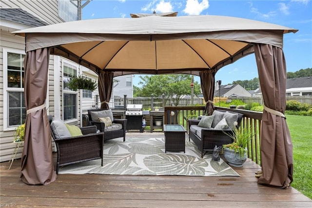 1205 Woods Way, Chesapeake, VA 23323 - deck featuring an outdoor hangout area and a gazebo