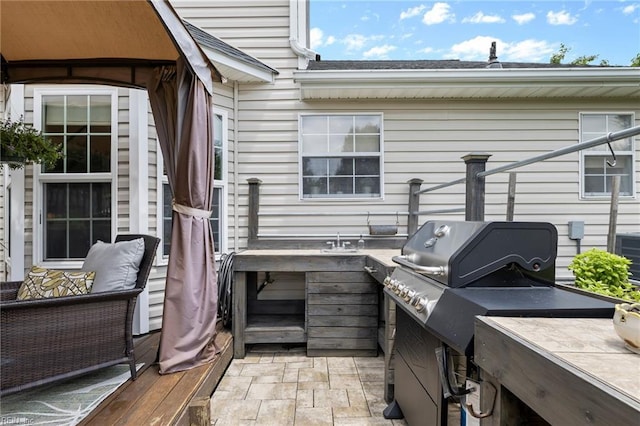 1205 Woods Way, Chesapeake, VA 23323 - view of patio with a grill and a sink