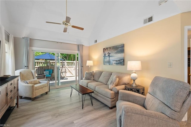 1013 Winged Foot Ct Unit A, Chesapeake, VA 23320 - living room featuring ceiling fan, vaulted ceiling, and light wood finished floors