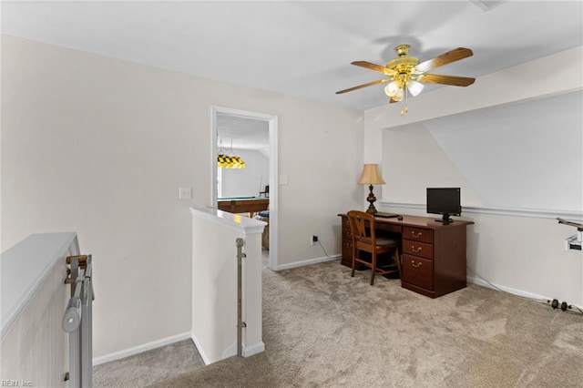 2000 Kelsey Bay Ct, Chesapeake, VA 23323 - home office with carpet floors and a ceiling fan