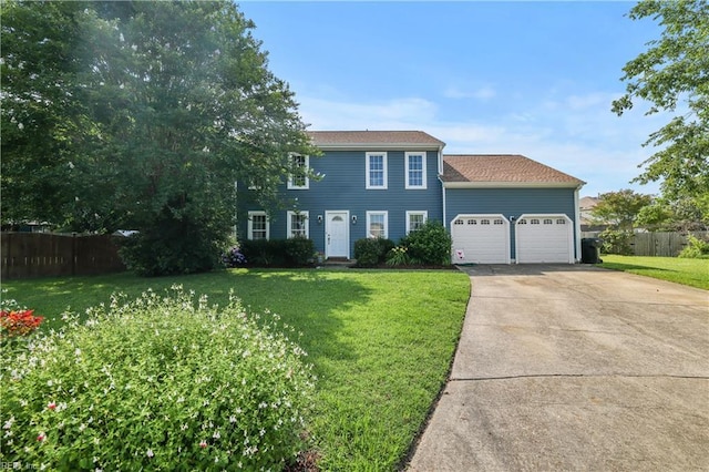 2505 Castle Hill Ct, Virginia Beach, VA 23454 - colonial house featuring a garage and concrete driveway