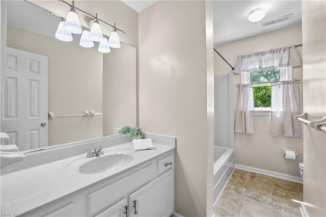 2505 Castle Hill Ct, Virginia Beach, VA 23454 - full bathroom featuring vanity and  shower combination