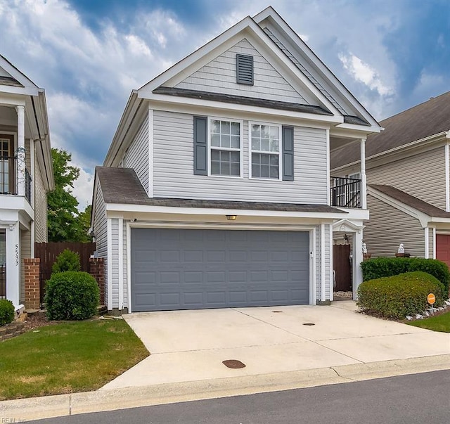 5537 Port Royal Dr, Virginia Beach, VA 23462 - view of front of house with concrete driveway and an attached garage