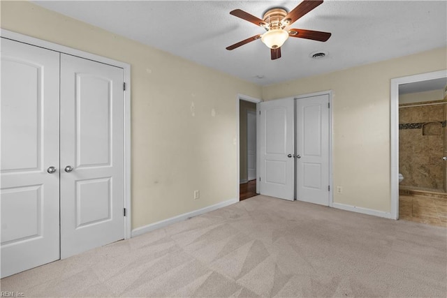 731 Carolina Ave, Virginia Beach, VA 23451 - unfurnished bedroom with carpet, connected bathroom, and ceiling fan