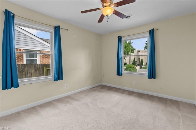 731 Carolina Ave, Virginia Beach, VA 23451 - carpeted empty room with baseboards and a ceiling fan