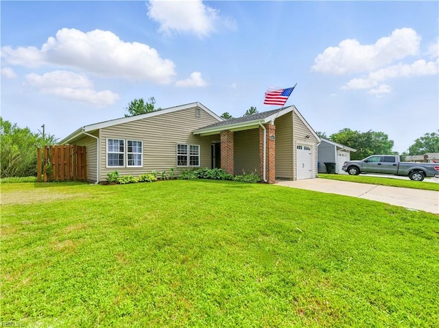 3441 Daisy Cres, Virginia Beach, VA 23453 - view of front of home with concrete driveway, a garage, and brick siding