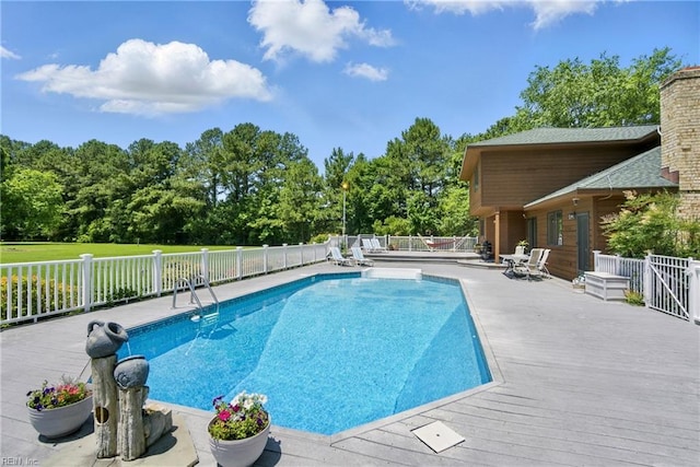 1737 Pleasant Ridge Rd, Virginia Beach, VA 23457 - view of pool with a wooden deck