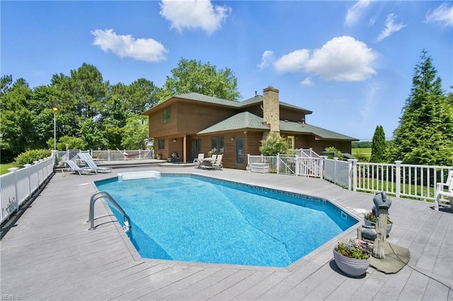 1737 Pleasant Ridge Rd, Virginia Beach, VA 23457 - view of pool featuring a wooden deck
