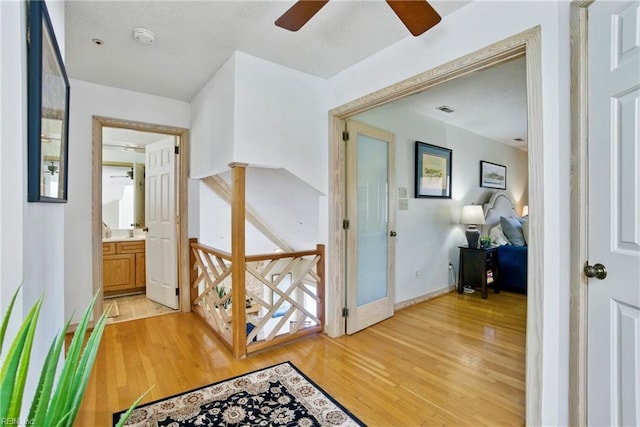 1737 Pleasant Ridge Rd, Virginia Beach, VA 23457 - hall featuring an upstairs landing and light wood-type flooring