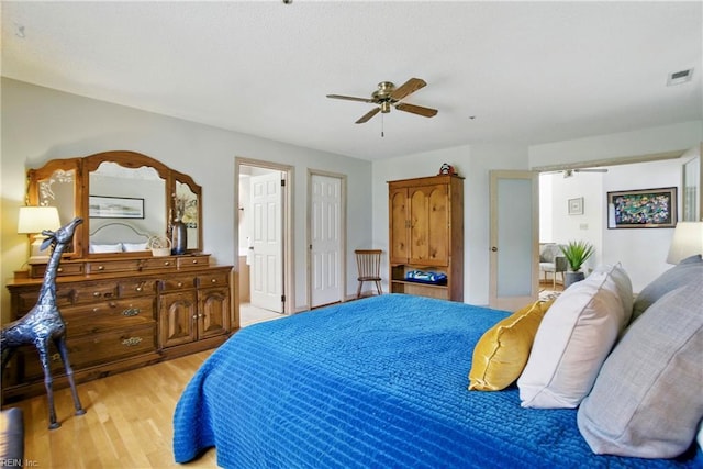 1737 Pleasant Ridge Rd, Virginia Beach, VA 23457 - bedroom featuring light wood finished floors and ceiling fan