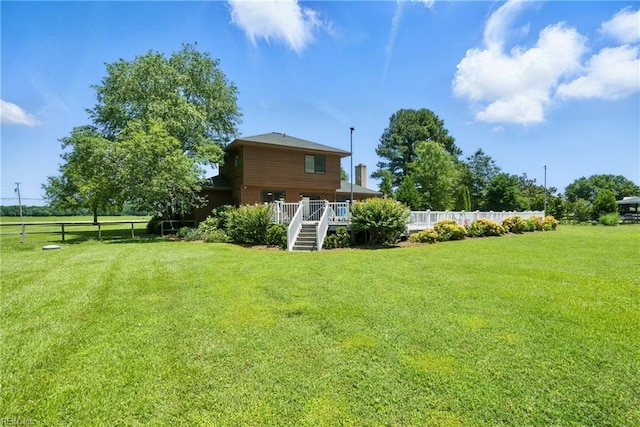 1737 Pleasant Ridge Rd, Virginia Beach, VA 23457 - view of yard with a deck