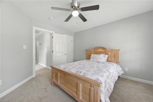 20517 Madison Ct, Smithfield, VA 23430 - bedroom featuring light carpet and ceiling fan