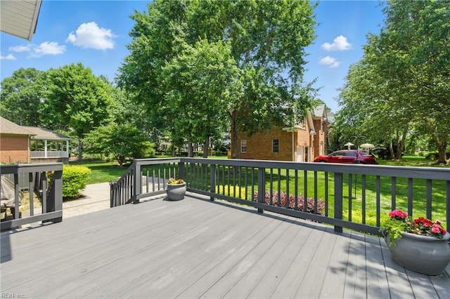 20517 Madison Ct, Smithfield, VA 23430 - wooden deck featuring a yard