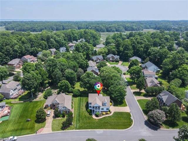 20517 Madison Ct, Smithfield, VA 23430 - aerial view of residential area with a forest