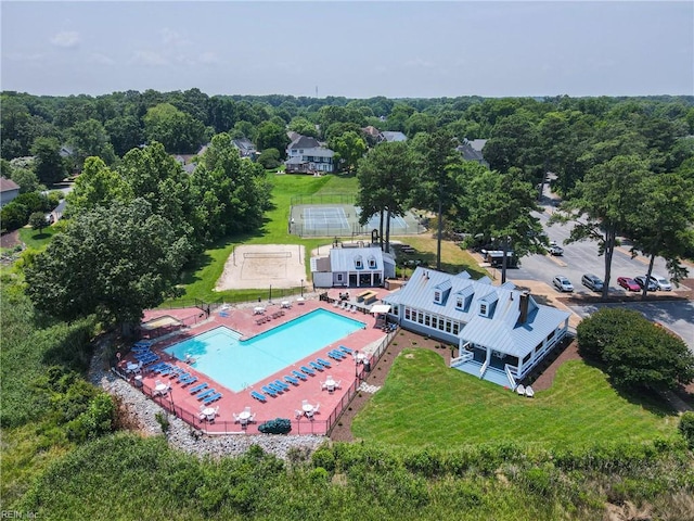 20517 Madison Ct, Smithfield, VA 23430 - bird's eye view of a pool