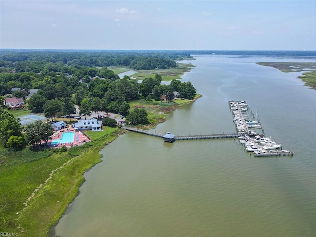 20517 Madison Ct, Smithfield, VA 23430 - drone / aerial view of a large body of water