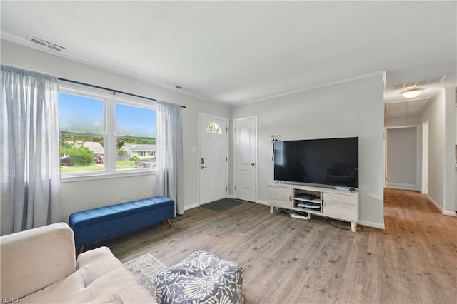 1832 Andrews Blvd, Hampton, VA 23663 - living area featuring wood finished floors and attic access