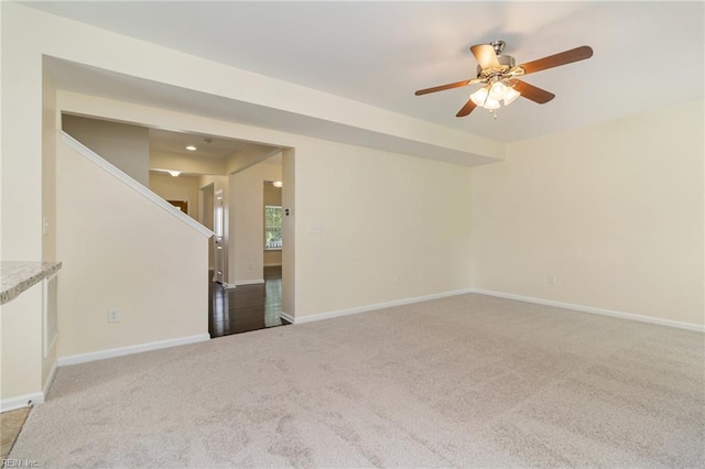 3112 Sybilla St, Chesapeake, VA 23323 - carpeted spare room with stairway and ceiling fan