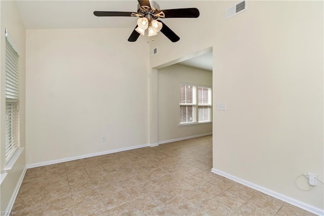 3112 Sybilla St, Chesapeake, VA 23323 - unfurnished room featuring a ceiling fan and lofted ceiling
