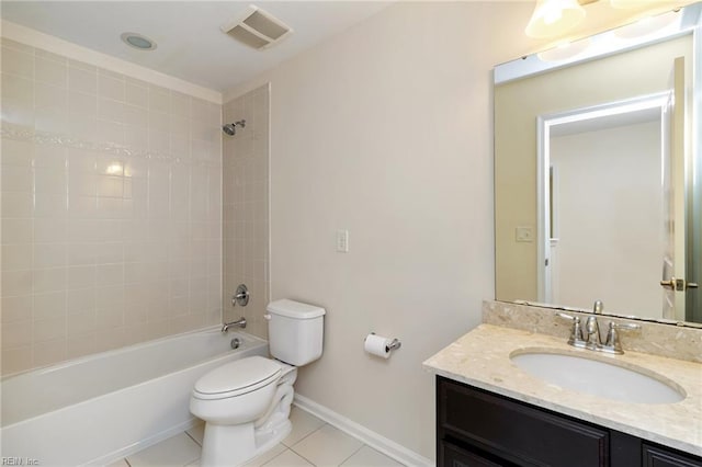 3112 Sybilla St, Chesapeake, VA 23323 - bathroom with vanity, tile patterned floors, and shower / bathtub combination