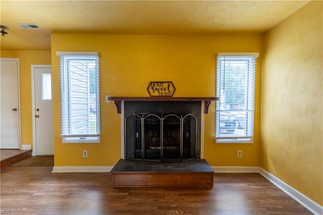 3724 Radford Cir, Chesapeake, VA 23321 - detailed view of a fireplace with raised hearth and wood finished floors