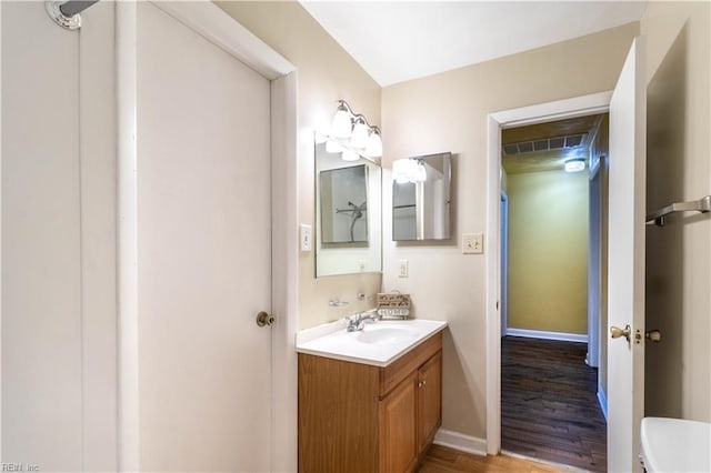 3724 Radford Cir, Chesapeake, VA 23321 - bathroom with vanity and wood finished floors