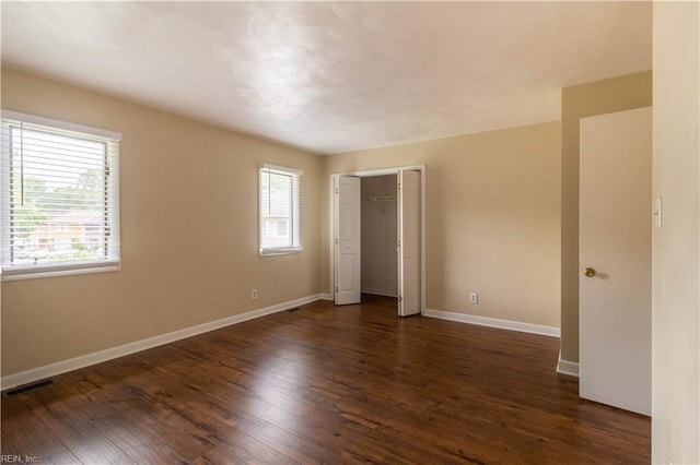 3724 Radford Cir, Chesapeake, VA 23321 - unfurnished bedroom with dark wood finished floors and a closet