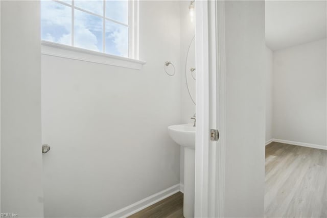 453 Asuza St, Chesapeake, VA 23323 - bathroom with wood finished floors and baseboards