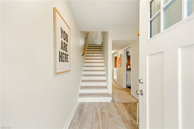 1509 Cypress Ave, Virginia Beach, VA 23451 - entryway with wood finished floors and stairs