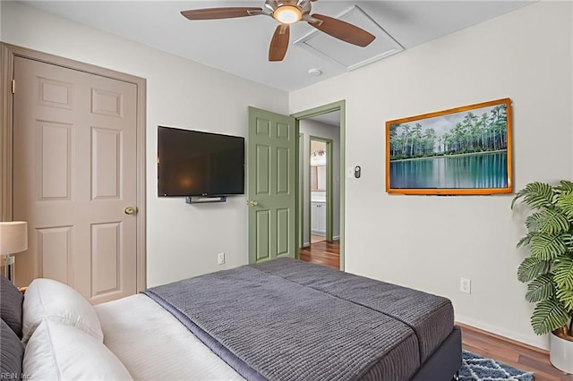 2504 Pine Needles Cir, Virginia Beach, VA 23453 - bedroom featuring wood finished floors and ceiling fan